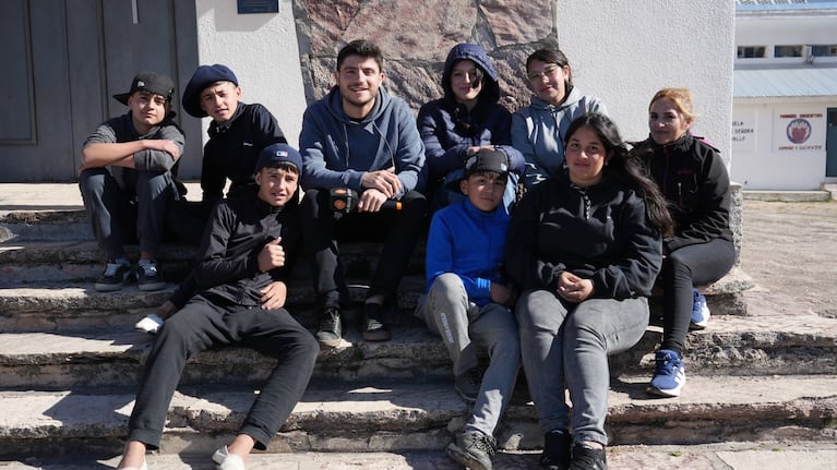 Alumnos de la escuela rural de Los Gigantes.