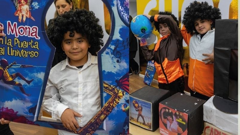 Alumnos de la escuela Santiago del Castillo recrearon tapas icónicas de La Mona.