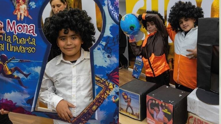 Alumnos de la escuela Santiago del Castillo recrearon tapas icónicas de La Mona.