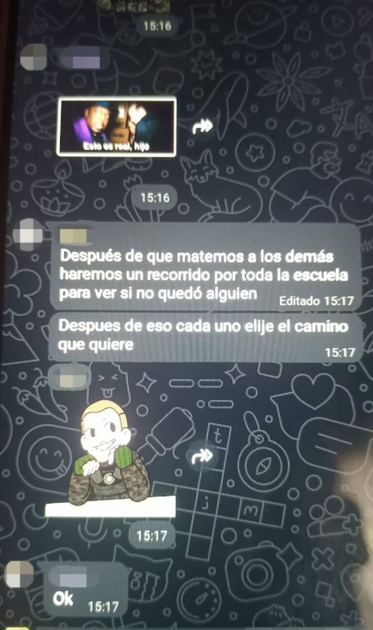 Alumnos planificaban una masacre en una escuela y los descubrieron por los chats: “Persona que ven, disparan”
