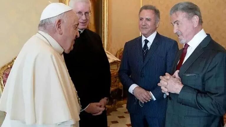 Amistoso encuentro entre Bergoglio y el actor de 77 años.