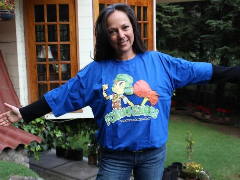 Ana Lilian de la Malcorra con una remera de "El Chavo del 8". (Foto: Instagram/analiliandelamalcorra)
