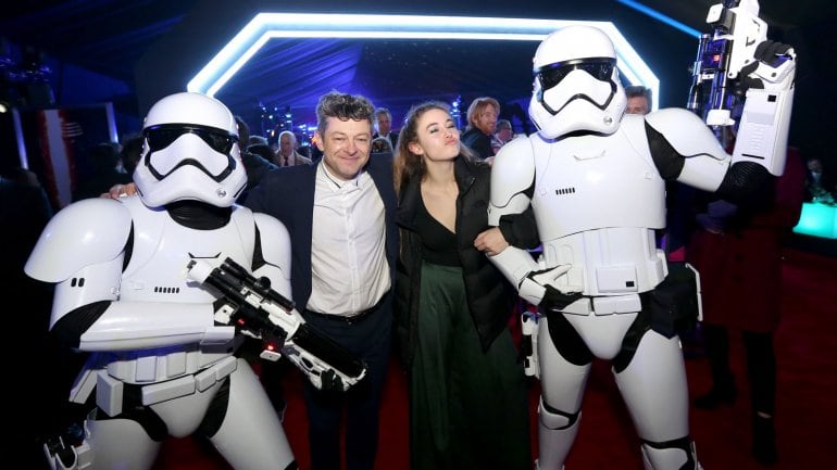 Andy y Ruby Serkis. Foto: AFP