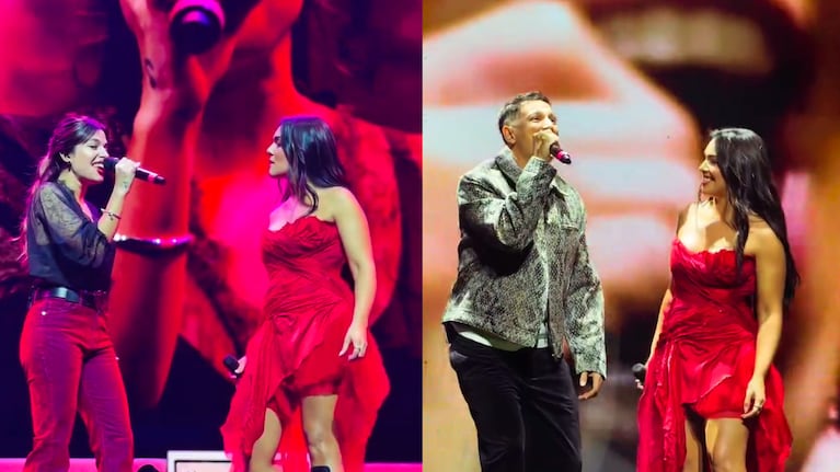 Ángela Leiva invitó a Euge Quevedo y Chino Herrera a su primer Movistar Arena.