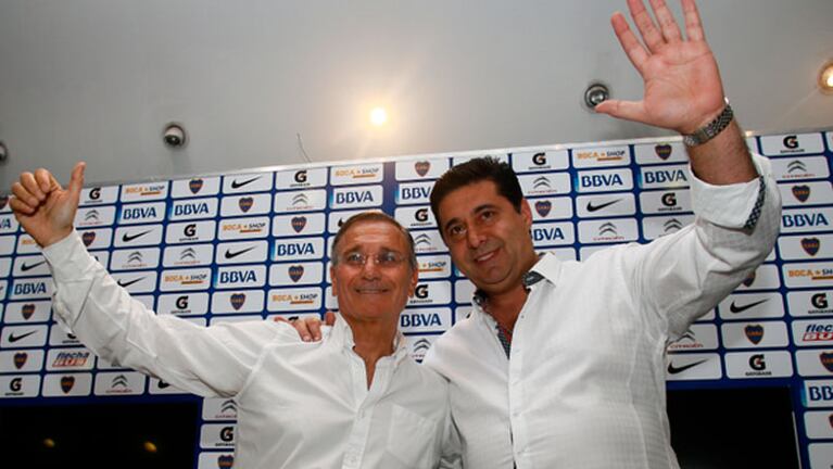 Angelici festejó el triunfo. Foto: Prensa Boca.