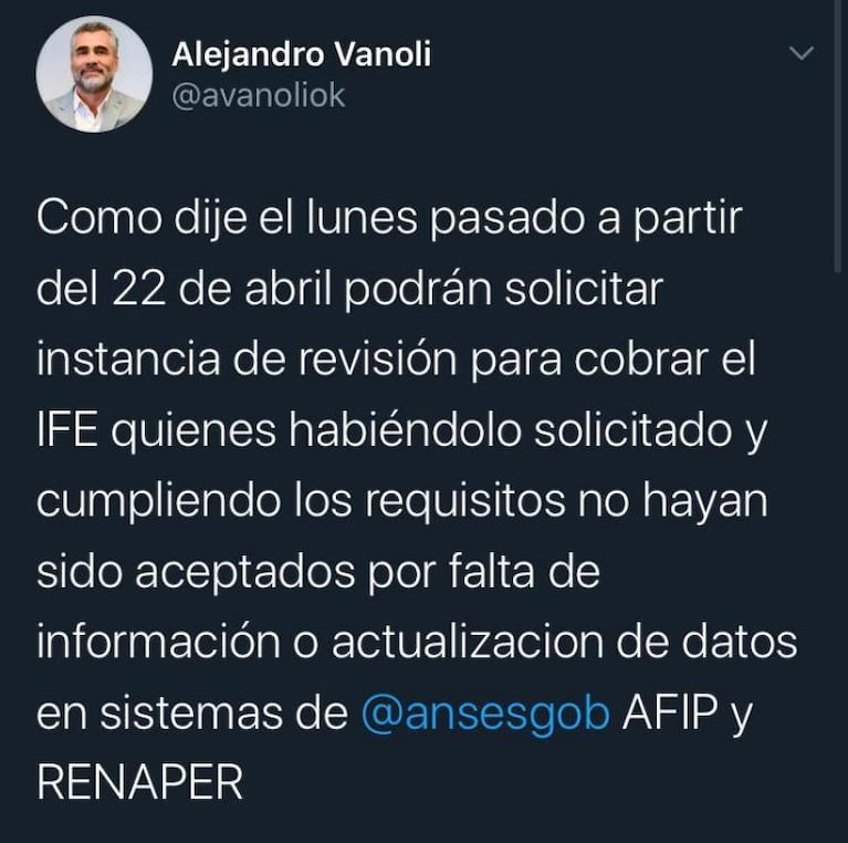 Anses: abren una nueva inscripción para cobrar el IFE