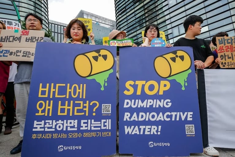 Ante la decisión de Japón hubo varias manifestaciones en contra de verter el agua en el océano. Foto: EP