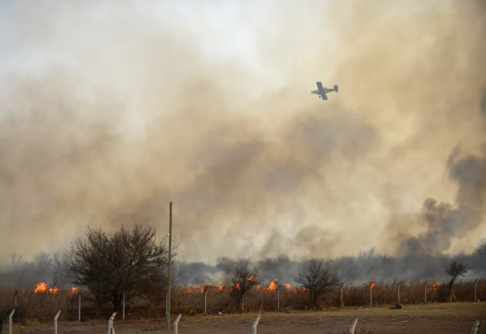 Anticipan un domingo con riesgo extremo de incendios en Córdoba.