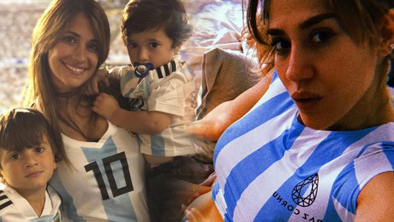 Anto Roccuzzo y Jimena Barón, fieles con la Selección Argentina.