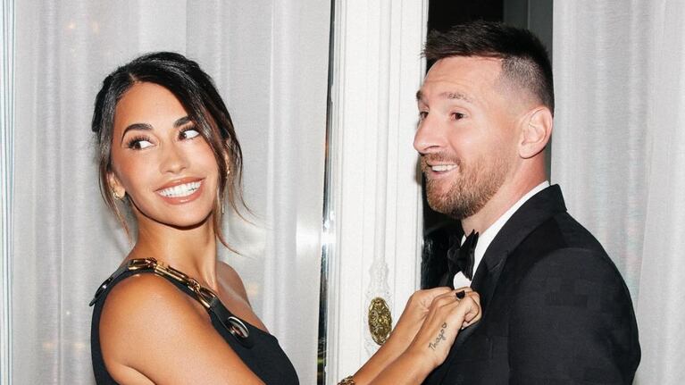 Antonela Roccuzzo y Lionel Messi.