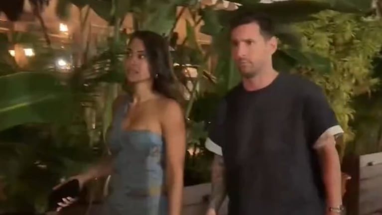 Antonela Roccuzzo y Lionel Messi disfrutaron de una cena en pareja.