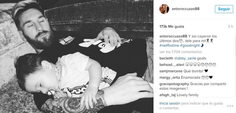 Antonella compartió la foto más dulce de Lio Messi