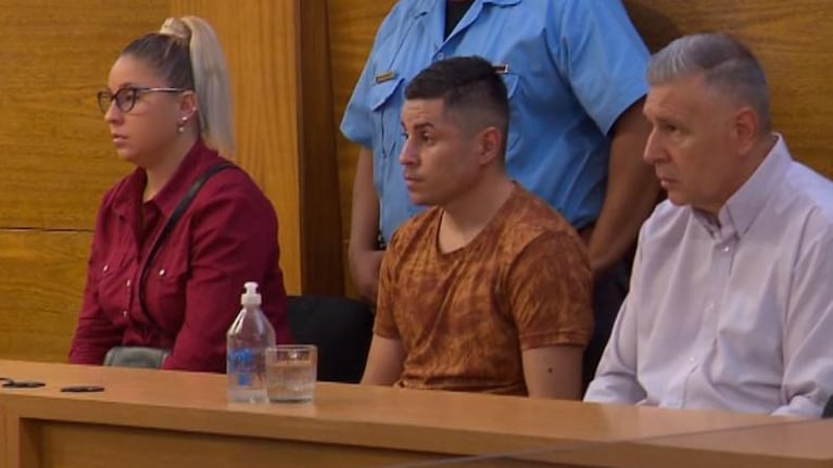 Antonella, Reyes Leonel y Roque Antonio Bonaldi, en el banquillo de los acusados.