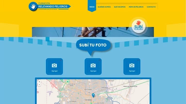 Aplicación para celulares para relevar peligros. (Foto: Relevando Peligros)