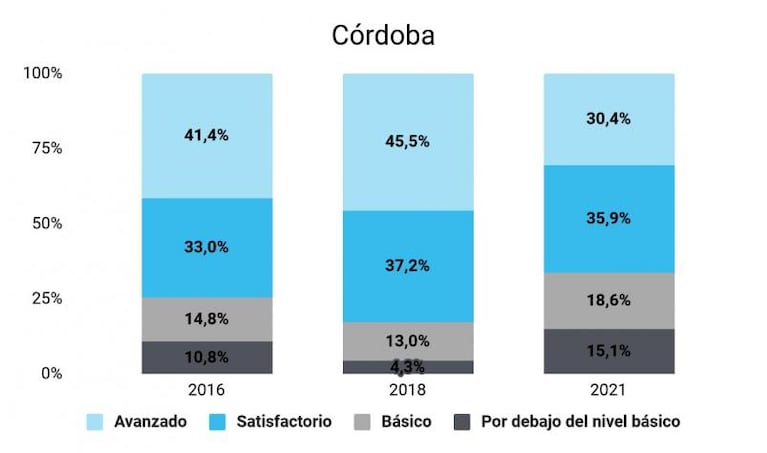 Aprender 2021: Córdoba superó la media del país, pero bajó el nivel en Lengua