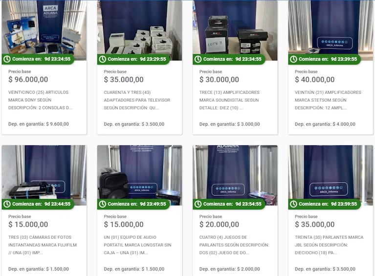 ARCA remata parlantes, PlayStation y televisores desde $15 mil: cómo participar