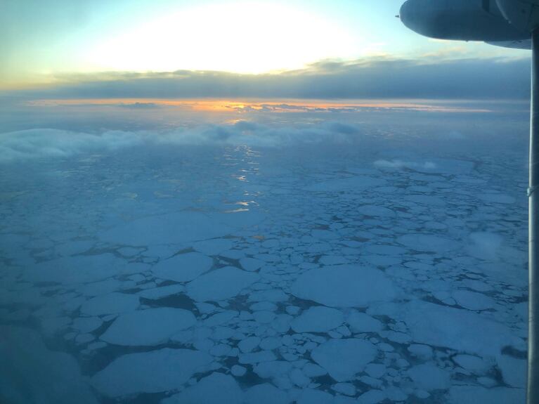 ARCHIVO - Hielo en el Mar de Bering el 22 de enero de 2020, visto desde una avioneta cerca de la costa occidental de Alaska. (AP foto/Mark Thiessen, archivo)