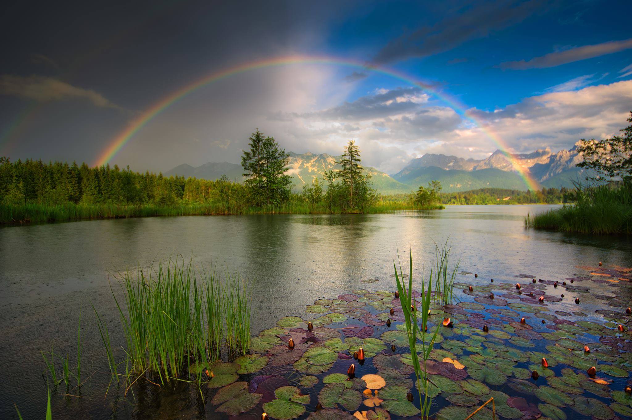 Arcoiris en Mittenwald, Alemania. Foto: Maximilian Ziegler.