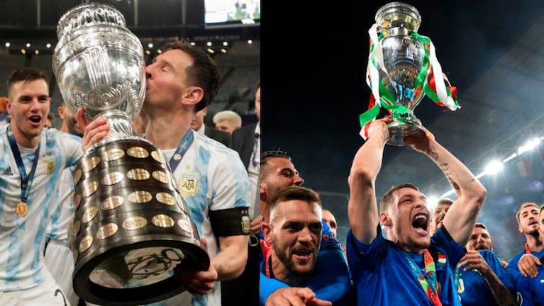Argentina e Italia, los últimos campeones de Copa América y Eurocopa, respectivamente.