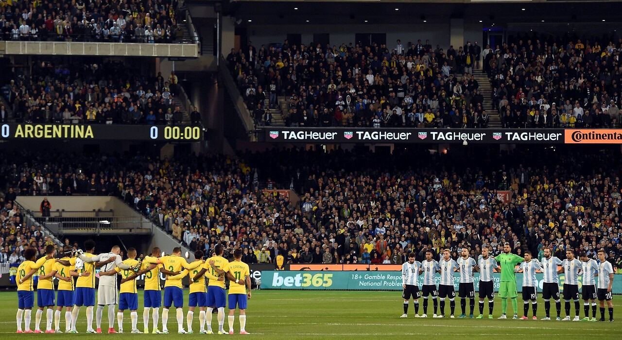 Argentina venció a Brasil en el debut de Sampaoli. Foto: Clarín.