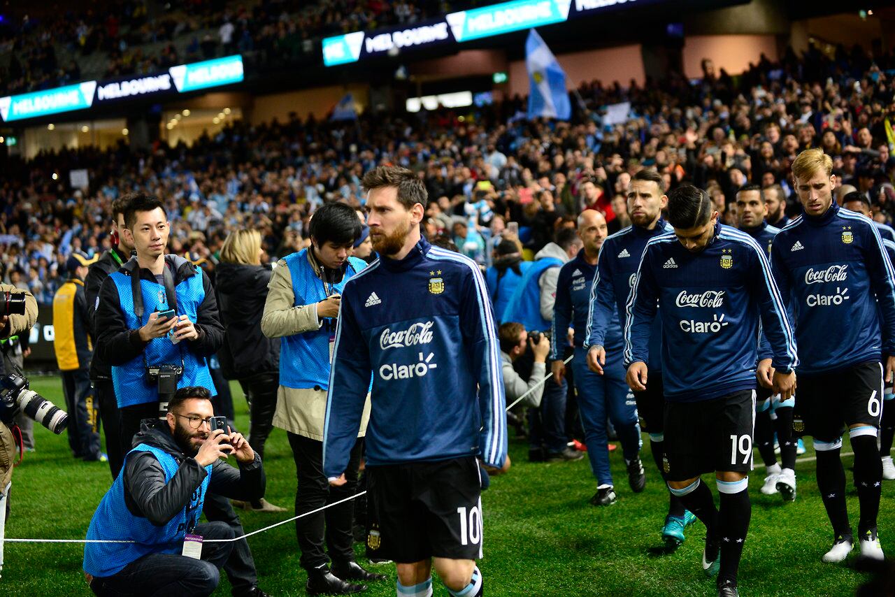 Argentina venció a Brasil en el debut de Sampaoli. Foto: Clarín.