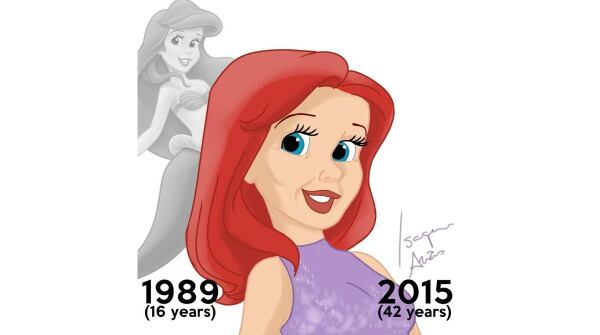 Ariel ya sería una sirena de 42 años. 