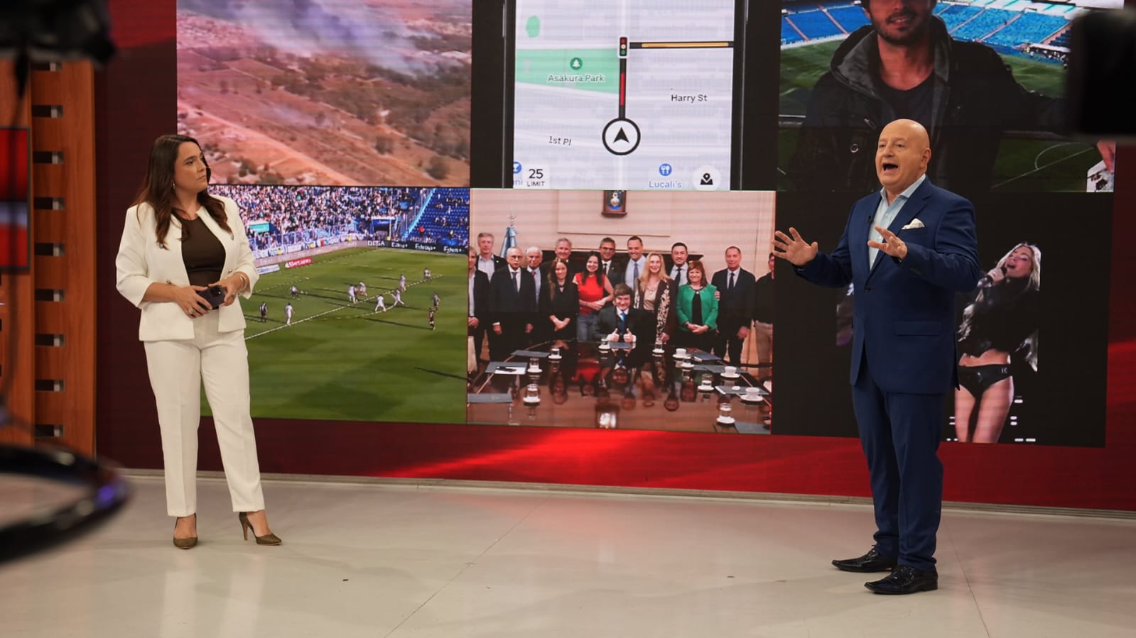 Arrancó Noticiero Doce renovado, con la dupla de Alejandra Bellini y Petete Martínez.