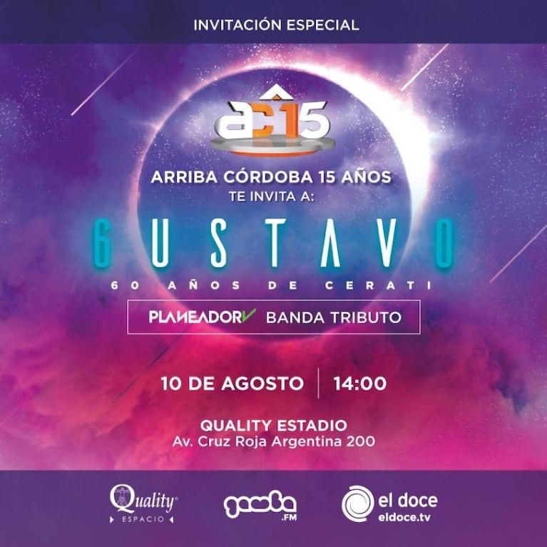 Arriba Córdoba cumple años y te invita a festejarlo