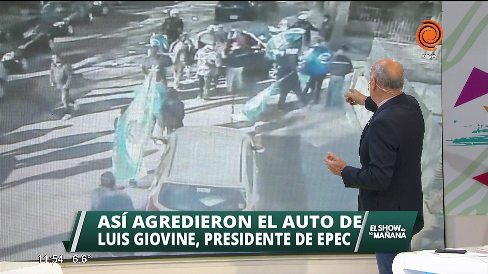 Así agredieron el auto del presidente de Epec