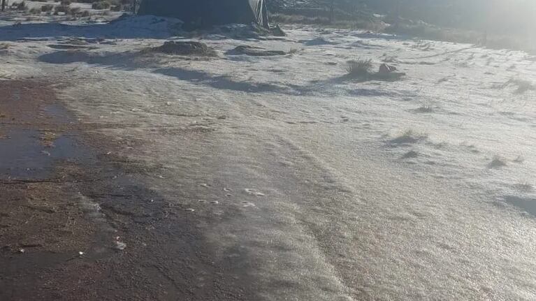 Así amaneció el refugio Los Soles en el Cerro Champaquí.