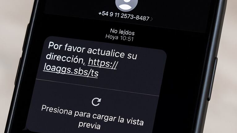 Así es el mensaje que llega con el intento de estafa.