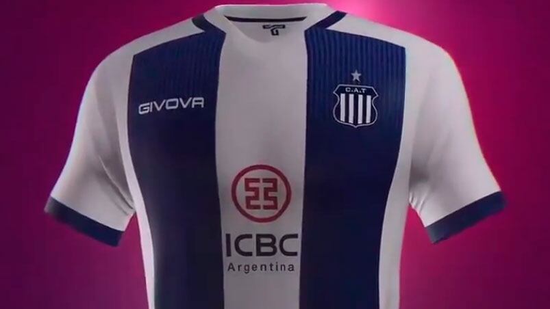 Así es el nuevo modelo de la remera titular. / Foto: Talleres