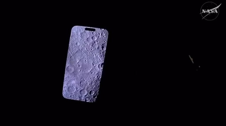 Así es la foto inédita de la Luna que sacó uno de los astronautas con un iPhone