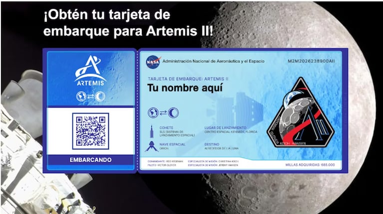 Así es la tarjeta de embarque digital. (Foto: NASA)