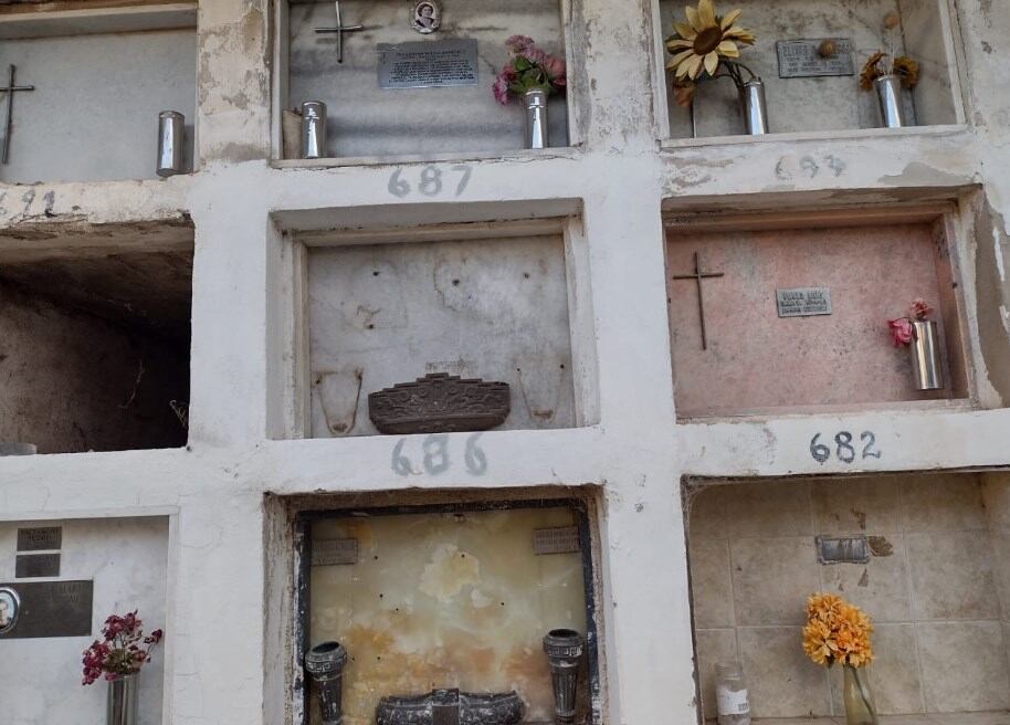 Así está el cementerio de Toledo.