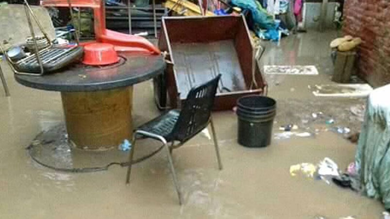 Así está la casa de Estela Quevedo tras la tormenta.