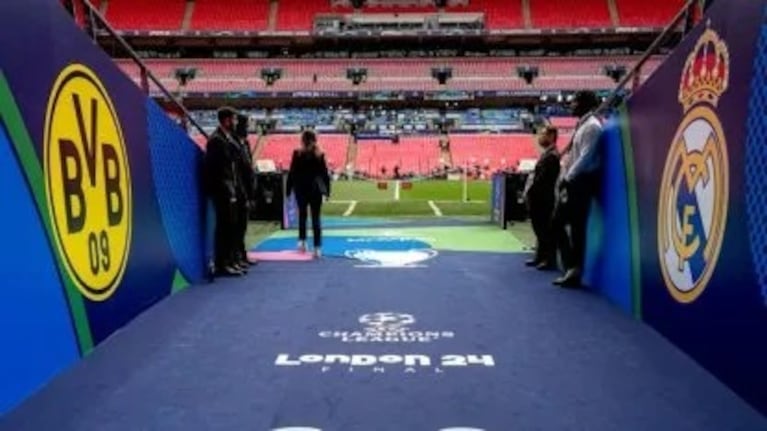 Así está preparado el estadio de Wembley para la ansiada final.