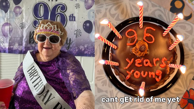 Así festejó sus 96 años Lillian Droniak.