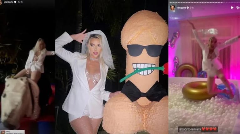 Así fue la despedida de soltera de Lele Pons: strippers, lluvia de dólares y piñata sexual