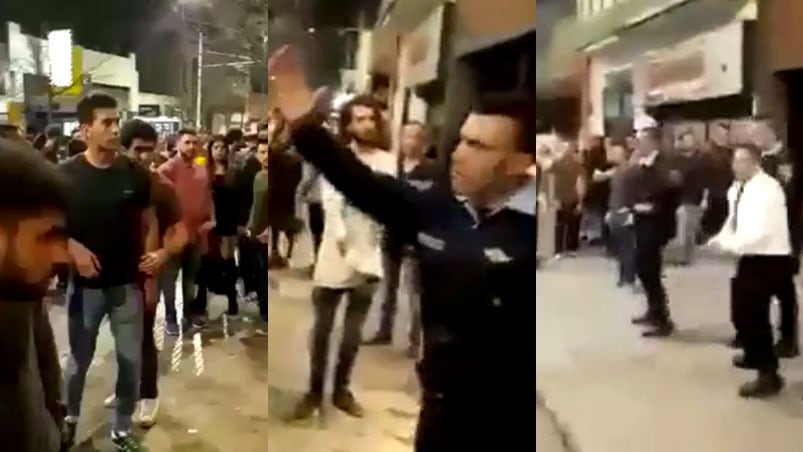 Así peleaban afuera de Le Parc.