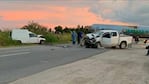 Así quedaron la camioneta Hilux y la Fiorino tras el impacto.