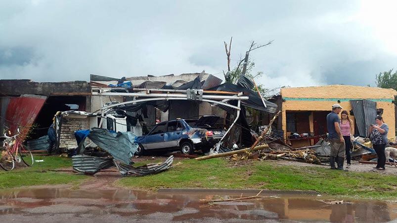 Así quedaron las viviendas dañadas en Uruguay.