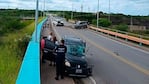 Así quedaron los tres autos después del violento impacto.