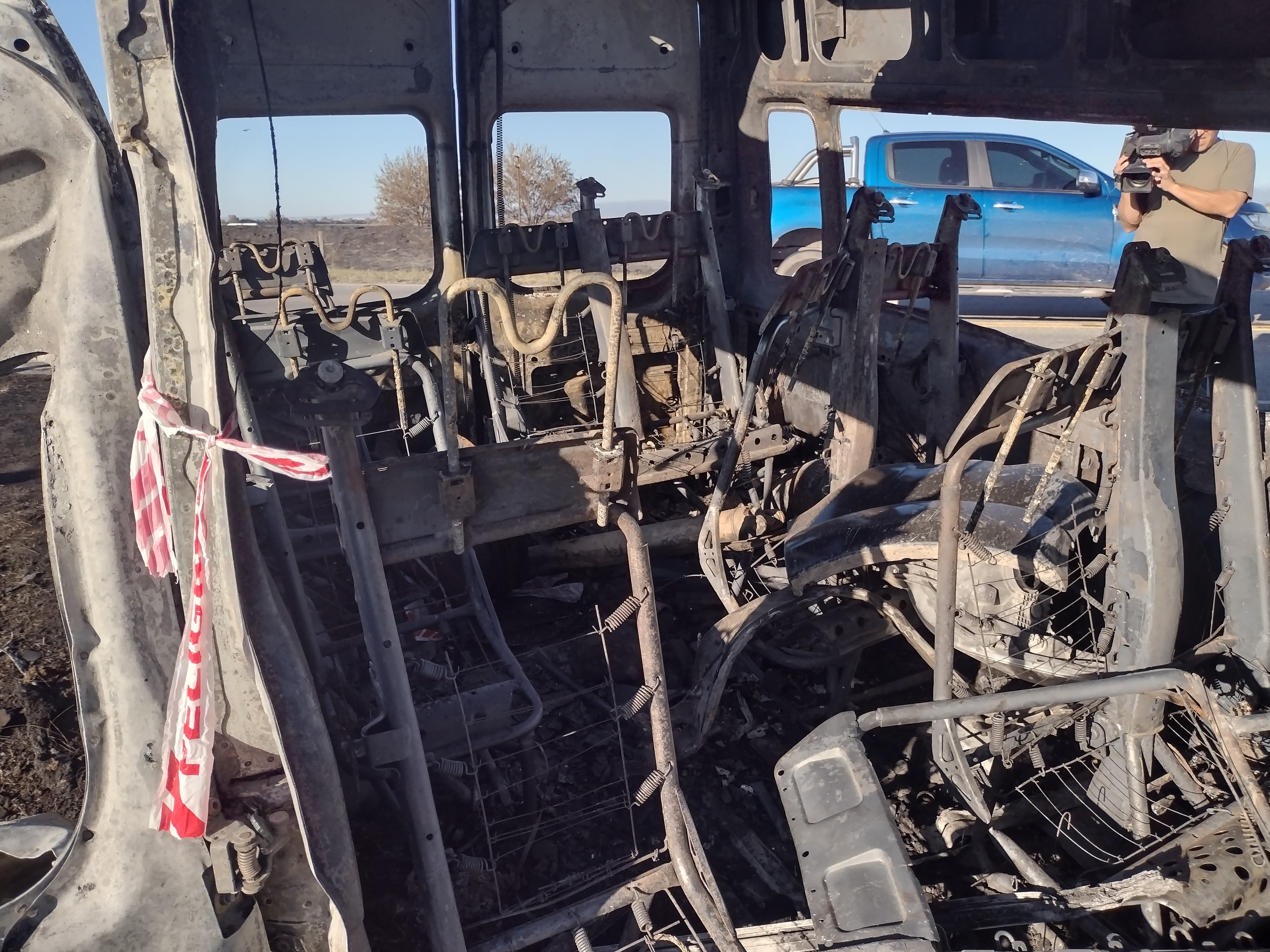 Así quedaron los vehículos del choque fatal en la ruta s-253. Foto: Pablo Olivarez/El Doce.