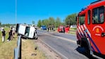 Así quedaron los vehículos tras el choque frontal. 