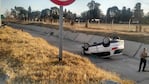 Así quedó el auto conducido por la mujer que resultó levemente herida. Fotos: Juan Pablo Lavisse / ElDoce.tv.