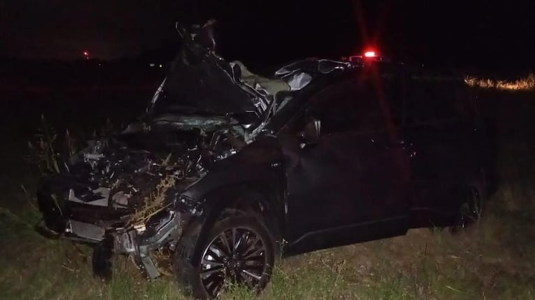 Así quedó el auto involucrado en el accidente fatal.