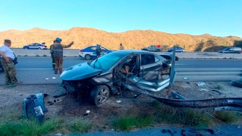 Así quedó el auto que protagonizó el siniestro vial. (Foto: Carlos Paz Vivo)