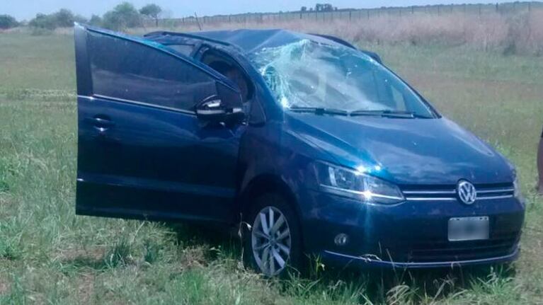 Así quedó el auto tras el accidente.