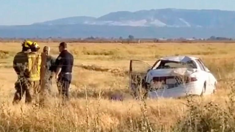 Así quedó el auto tras el accidente fatal.